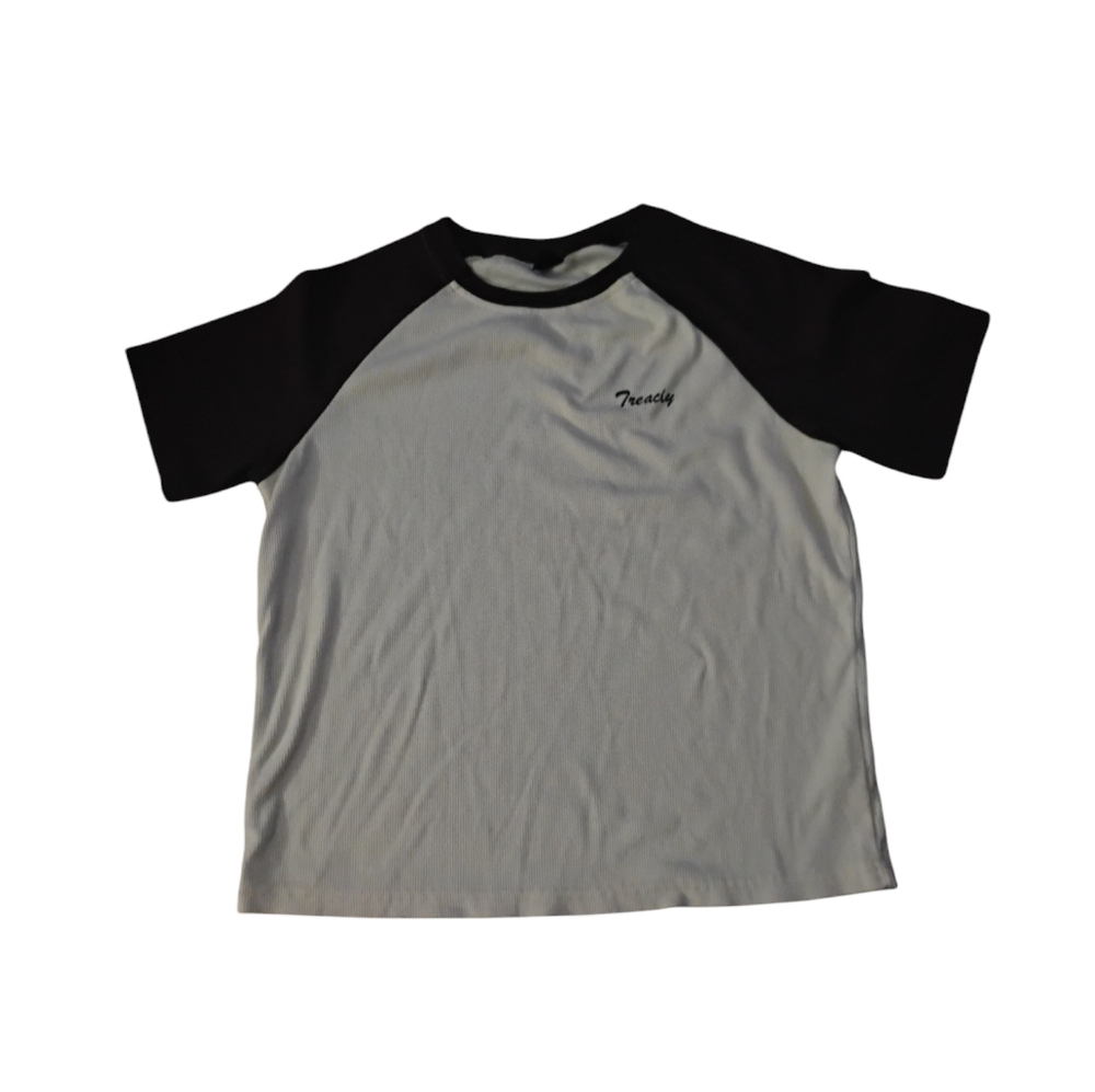 COPY - Dazy raglan oversized t-shirt brown & cream